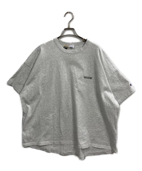 Champion（チャンピオン）Champion (チャンピオン) holiday (ホリデー) プリントTシャツ グレー サイズ:FREEの古着・服飾アイテム