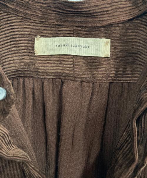SUZUKI TAKAYUKI（スズキタカユキ）SUZUKI TAKAYUKI (スズキタカユキ) over blouse Ⅱ ブラウン サイズ:表記無し（実寸サイズをご参照下さい）の古着・服飾アイテム