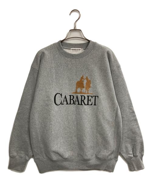 Cabaret Poval（キャバレーポバール）cabaret poval (キャバレーポバール) 刺繍スウェット グレー サイズ:Lの古着・服飾アイテム