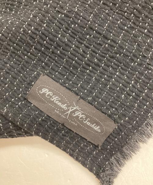 Porter Classic（ポータークラシック）Porter Classic (ポータークラシック) SASHIKO LIGHT STOLE ブラックの古着・服飾アイテム