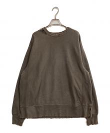 ANCELLM（アンセルム）の古着「DYED DAMAGE SWEAT SHIRT」｜F.BLACK