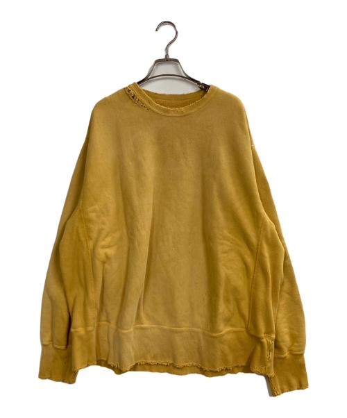 ANCELLM（アンセルム）ANCELLM (アンセルム) DYED DAMAGE SWEAT SHIRT イエロー サイズ:2の古着・服飾アイテム