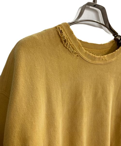 ANCELLM（アンセルム）ANCELLM (アンセルム) DYED DAMAGE SWEAT SHIRT イエロー サイズ:2の古着・服飾アイテム