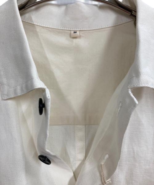 MUJI LABO（ムジラボ）MUJI Labo (ムジラボ) 太番手リネンジャケット アイボリー サイズ:Ｍの古着・服飾アイテム