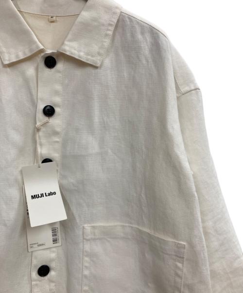 MUJI LABO（ムジラボ）MUJI Labo (ムジラボ) 太番手リネンジャケット アイボリー サイズ:Ｍの古着・服飾アイテム