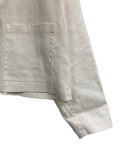 MUJI LABO（ムジラボ）MUJI Labo (ムジラボ) 太番手リネンジャケット アイボリー サイズ:Ｍの古着・服飾アイテム
