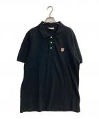 maison kitsuneメゾンキツネ）の古着「フォックスヘッド ポロシャツ」｜ブラック