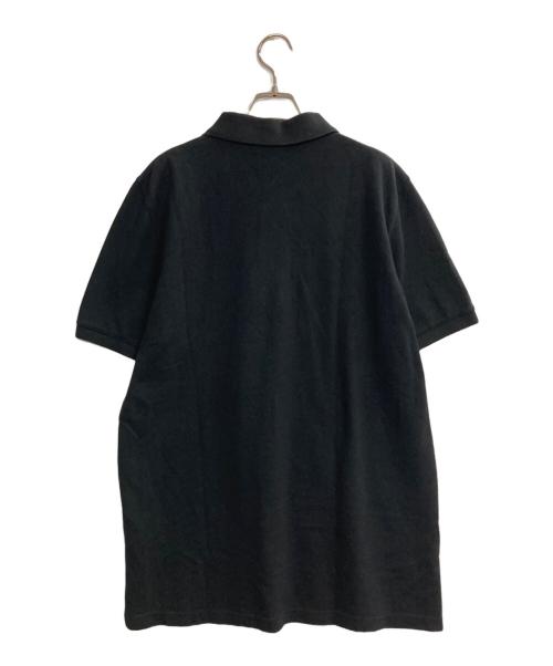 maison kitsune（アシッドメゾンキツネ）MAISON KITSUNE (メゾンキツネ) フォックスヘッド ポロシャツ ブラック サイズ:Lの古着・服飾アイテム