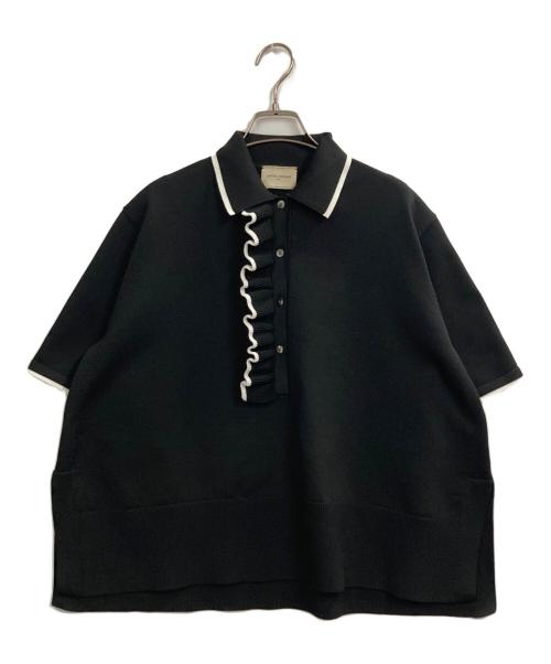 UNITED ARROWS（ユナイテッドアローズ）UNITED ARROWS (ユナイテッドアローズ) ミニマルフリル ニット ブラック サイズ:FREEの古着・服飾アイテム