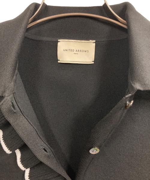 UNITED ARROWS（ユナイテッドアローズ）UNITED ARROWS (ユナイテッドアローズ) ミニマルフリル ニット ブラック サイズ:FREEの古着・服飾アイテム
