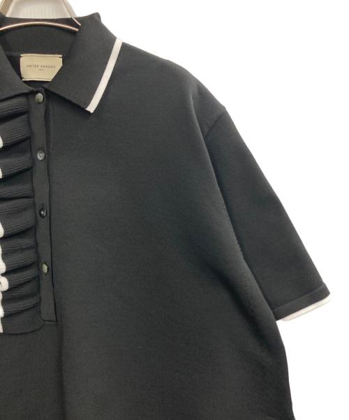 UNITED ARROWS（ユナイテッドアローズ）UNITED ARROWS (ユナイテッドアローズ) ミニマルフリル ニット ブラック サイズ:FREEの古着・服飾アイテム