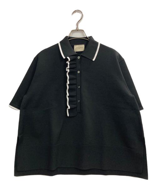 UNITED ARROWS（ユナイテッドアローズ）UNITED ARROWS (ユナイテッドアローズ) ミニマルフリル ニット ブラック サイズ:F 未使用品の古着・服飾アイテム