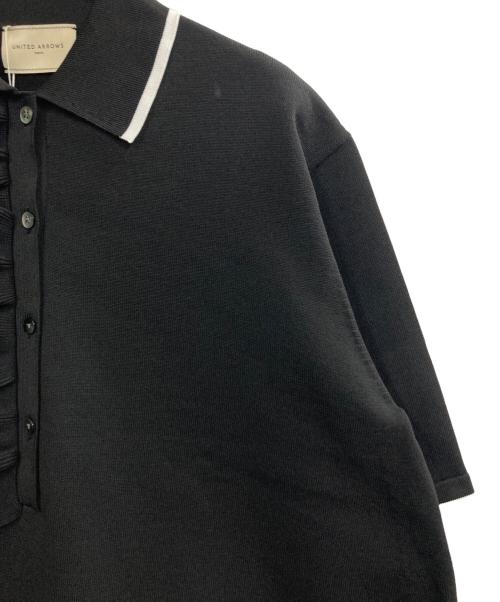UNITED ARROWS（ユナイテッドアローズ）UNITED ARROWS (ユナイテッドアローズ) ミニマルフリル ニット ブラック サイズ:F 未使用品の古着・服飾アイテム