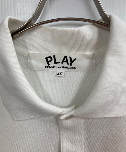 PLAY COMME des GARCONS（プレイコムデギャルソン）PLAY COMME des GARCONS (プレイコムデギャルソン) ポロシャツ ホワイト サイズ:XXLの古着・服飾アイテム