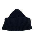 BATONERバトナ―）の古着「SOLID WOOL SHORT CAP」｜ブラック