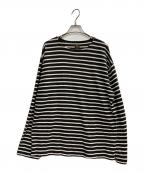 BATONERバトナ―）の古着「COTTON LINEN HIGH TWIST BASQUE SHIRT L/S」｜ブラック