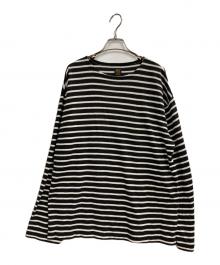 BATONER（バトナ―）の古着「COTTON LINEN HIGH TWIST BASQUE SHIRT L/S」｜ブラック