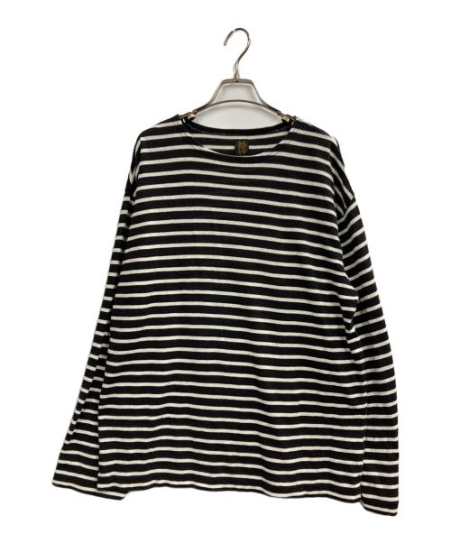 BATONER（バトナ―）BATONER (バトナ―) COTTON LINEN HIGH TWIST BASQUE SHIRT L/S ブラック サイズ:2の古着・服飾アイテム