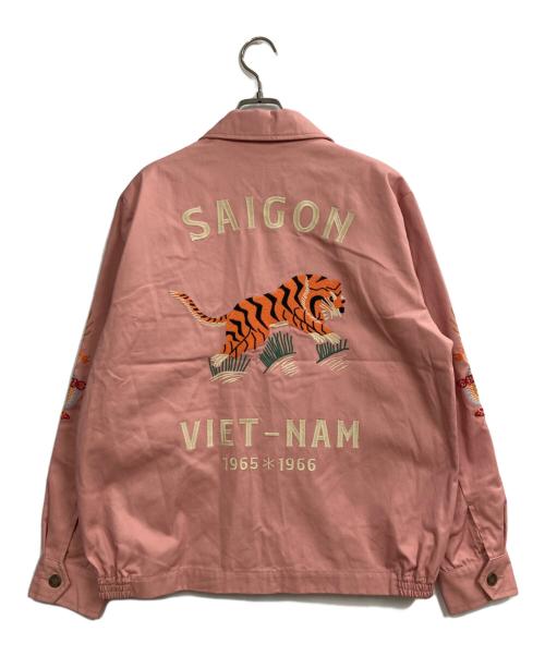 HOUSTON（ヒューストン）HOUSTON (ヒューストン) コットンベトナムジャケット ピンク サイズ:Mの古着・服飾アイテム