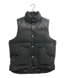 Schott（ショット）の古着「レザー切替ダウンベスト」｜ブラック