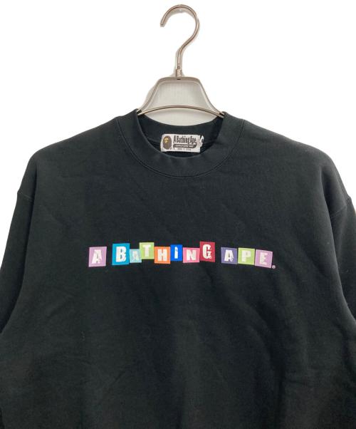 A BATHING APE（アベイシングエイプ）A BATHING APE (アベイシングエイプ) プリントスウェット ブラック サイズ:Sの古着・服飾アイテム