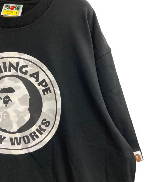A BATHING APE（アベイシングエイプ）A BATHING APE (アベイシングエイプ) フロントロゴTシャツ ブラック サイズ:Lの古着・服飾アイテム