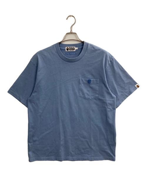 A BATHING APE（アベイシングエイプ）A BATHING APE (アベイシングエイプ) パッチTシャツ スカイブルー サイズ:Lの古着・服飾アイテム
