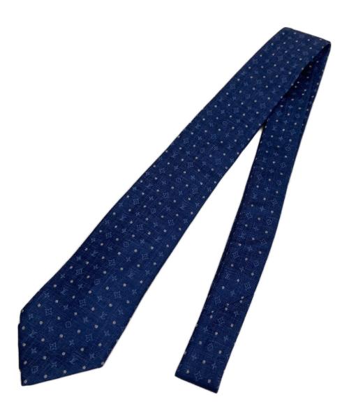 LOUIS VUITTON（ルイ ヴィトン）LOUIS VUITTON (ルイ ヴィトン) クラヴァット・ドッツ 7CM ブルーマリーヌ サイズ:表記無しの古着・服飾アイテム