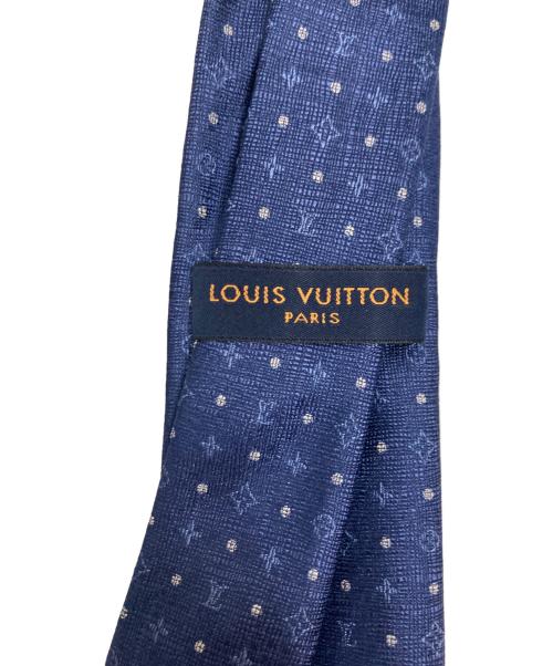 LOUIS VUITTON（ルイ ヴィトン）LOUIS VUITTON (ルイ ヴィトン) クラヴァット・ドッツ 7CM ブルーマリーヌ サイズ:表記無しの古着・服飾アイテム