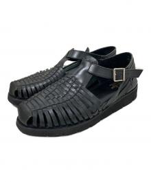 STEVEN ALAN（スティーブンアラン）の古着「GURKHA LEATHER SANDALS」｜ブラック