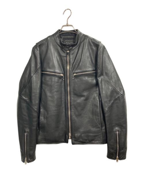 rag&bone（ラグアンドボーン）rag&bone (ラグアンドボーン) シングルライダースジャケット ブラック サイズ:36の古着・服飾アイテム
