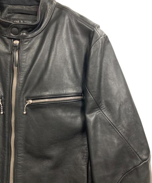 rag&bone（ラグアンドボーン）rag&bone (ラグアンドボーン) シングルライダースジャケット ブラック サイズ:36の古着・服飾アイテム