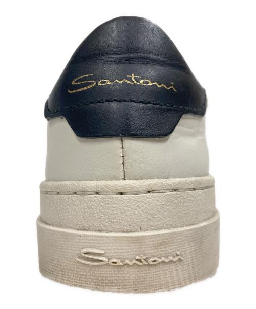 Santoni（サントーニ）Santoni (サントーニ) ダブルバックルローカットスニーカー ブラック サイズ:60の古着・服飾アイテム