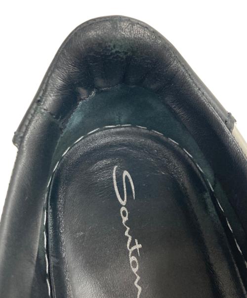Santoni（サントーニ）Santoni (サントーニ) ダブルバックルローカットスニーカー ブラック サイズ:60の古着・服飾アイテム