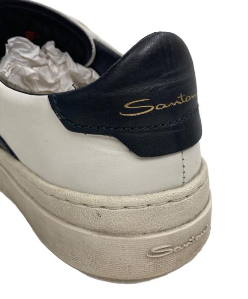 Santoni（サントーニ）Santoni (サントーニ) ダブルバックルローカットスニーカー ブラック サイズ:60の古着・服飾アイテム
