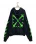 OFFWHITE (オフホワイト) Arrows-print zip-up cotton hoodie ブラック サイズ:L：18000円