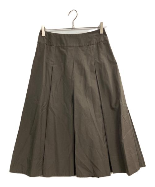 MARGARET HOWELL（マーガレットハウエル）MARGARET HOWELL (マーガレットハウエル) SILK COTTON POPLIN SKIRT オリーブ サイズ:1の古着・服飾アイテム
