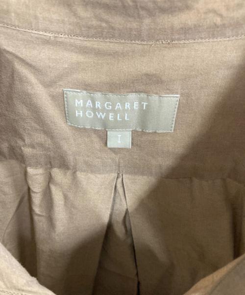 MARGARET HOWELL（マーガレットハウエル）MARGARET HOWELL (マーガレットハウエル) コットン×シルク ポプリン バンドカラーシャツ ベージュ サイズ:1の古着・服飾アイテム