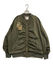 Ameri（アメリ）の古着「VINTAGE OVER VOLUME WAPPEN MA-1」｜オリーブ