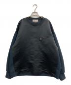 CULLNI×parigotクルニ×パリゴ）の古着「Satin Pullover cutsew」｜ネイビー×ブラック