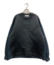 CULLNI×parigot（クルニ×パリゴ）の古着「Satin Pullover cutsew」｜ネイビー×ブラック