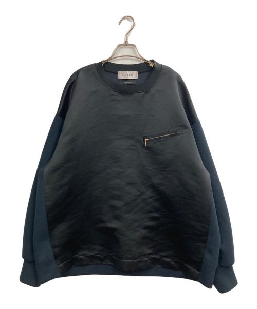 CULLNI（クルニ）CULLNI (クルニ) parigot (パリゴ) Satin Pullover cutsew ネイビー×ブラック サイズ:１の古着・服飾アイテム