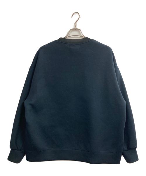 CULLNI（クルニ）CULLNI (クルニ) parigot (パリゴ) Satin Pullover cutsew ネイビー×ブラック サイズ:１の古着・服飾アイテム