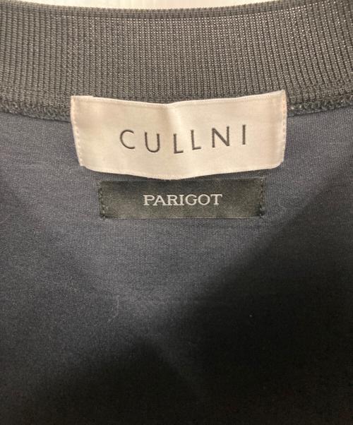 CULLNI（クルニ）CULLNI (クルニ) parigot (パリゴ) Satin Pullover cutsew ネイビー×ブラック サイズ:１の古着・服飾アイテム