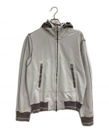 C.P COMPANY（シーピーカンパニー）の古着「ナイロンフードジップジャケット」｜グレー×パープル
