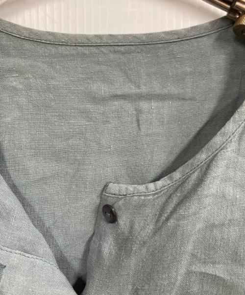 nest Robe（ネストローブ）nest Robe (ネストローブ) リネンボリュームスリーブブラウス グリーン サイズ:Fの古着・服飾アイテム