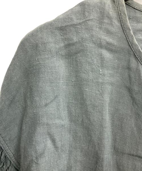 nest Robe（ネストローブ）nest Robe (ネストローブ) リネンボリュームスリーブブラウス グリーン サイズ:Fの古着・服飾アイテム