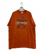 HARLEY-DAVIDSONハーレーダビッドソン）の古着「両面プリントTシャツ」｜オレンジ