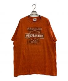 HARLEY-DAVIDSON（ハーレーダビッドソン）の古着「両面プリントTシャツ」｜オレンジ