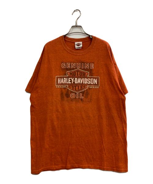 HARLEY-DAVIDSON（ハーレーダビッドソン）HARLEY-DAVIDSON (ハーレーダビッドソン) 両面プリントTシャツ オレンジ サイズ:XLの古着・服飾アイテム